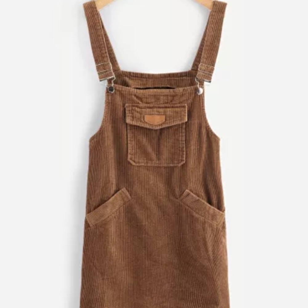 Split corduroy dress